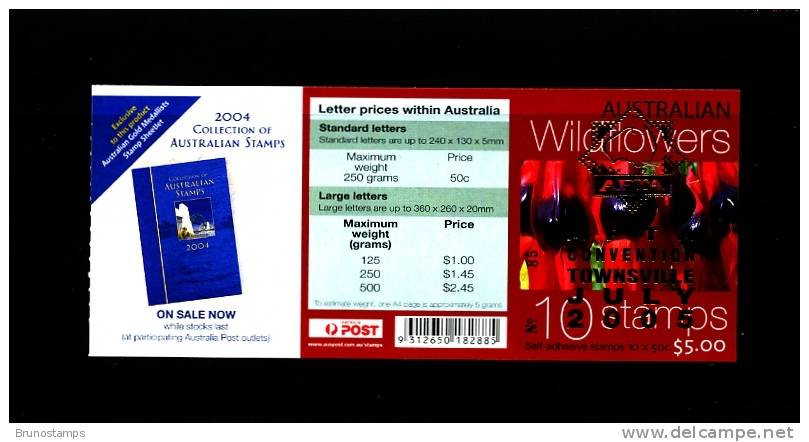 AUSTRALIA - 2005  $ 5 BOOKLET WILDFLOWERS OVPT APTA CONVENTION TOWNSVILLE MINT NH - Libretti