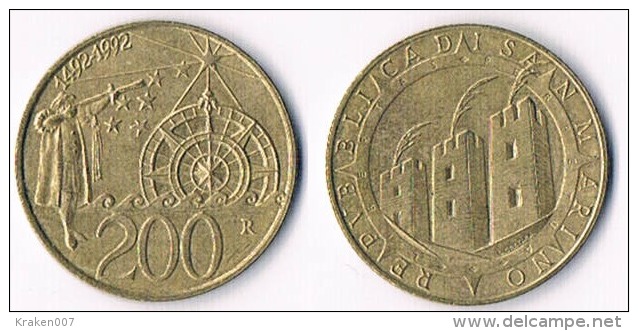 San Marino 200 Lira 1992 - San Marino