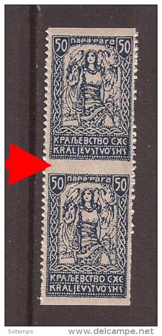 1919  SHS CROAZIA SLOVENIJA VERIGARI JUGOSLAVIJA  HOR- IMPERFORATE INERESSANT MNH - Ongebruikt