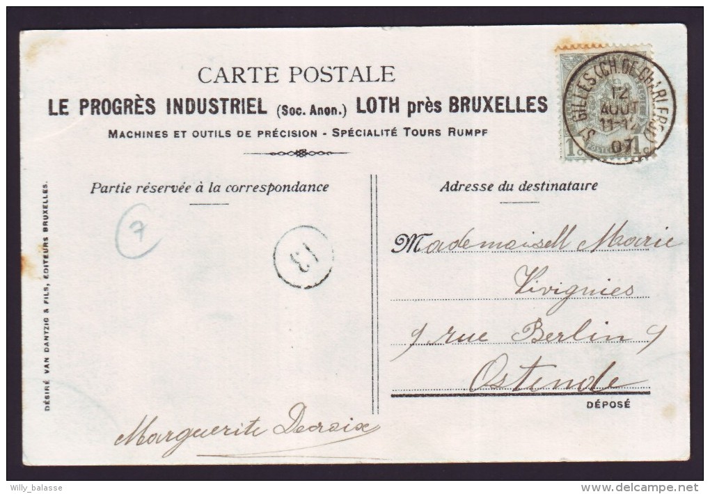 LOTH - LOT - Pub Carte Privée " Le Progrès Industriel " - Magasin - Machines Et Outils De Précision  // - Beersel