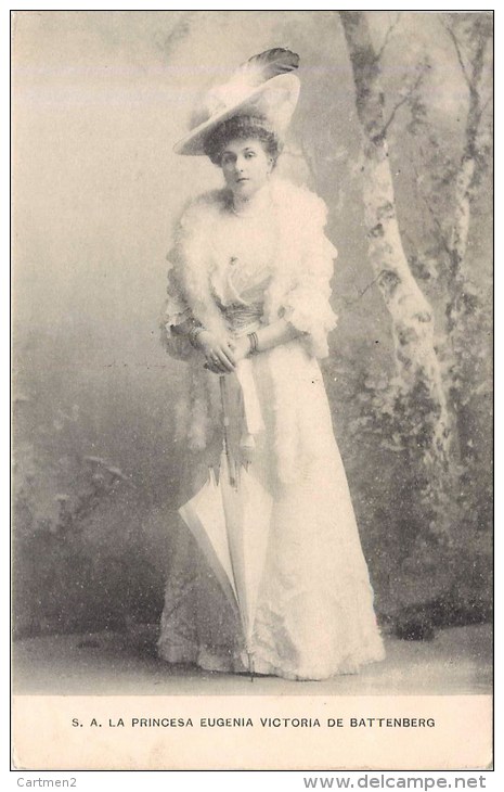 S.A. LA PRINCESA EUGENIA VICTORIA DE BATTENBERG ESPANA REINA - Familias Reales