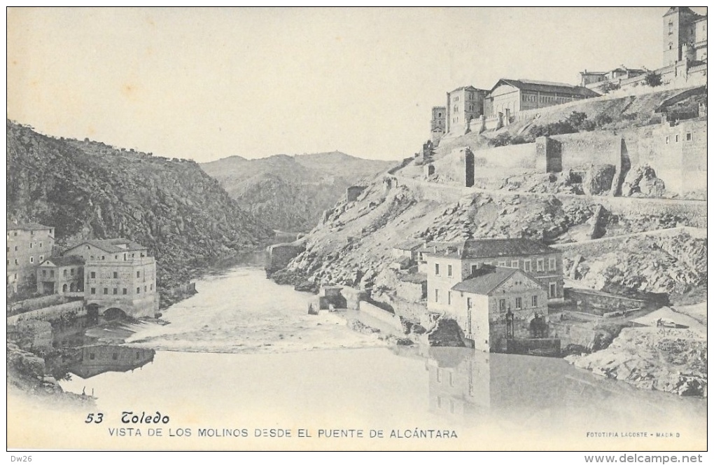 Toledo - Vista De Los Molinos Desde El Puente De Alcantara - Carte Dos Simple Non Circulée - Toledo