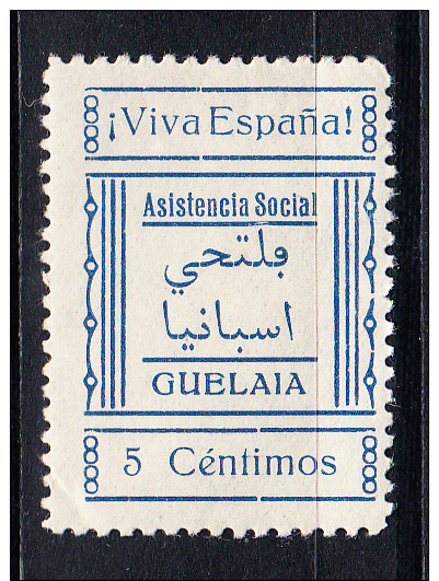 GUELAIA(MARRUECOS).VIVA ESPAÑA. ASISTENCIA SOCIAL  5 CENTIMOS.  NUEVO.RARO  .SES 359 - Emisiones Nacionalistas