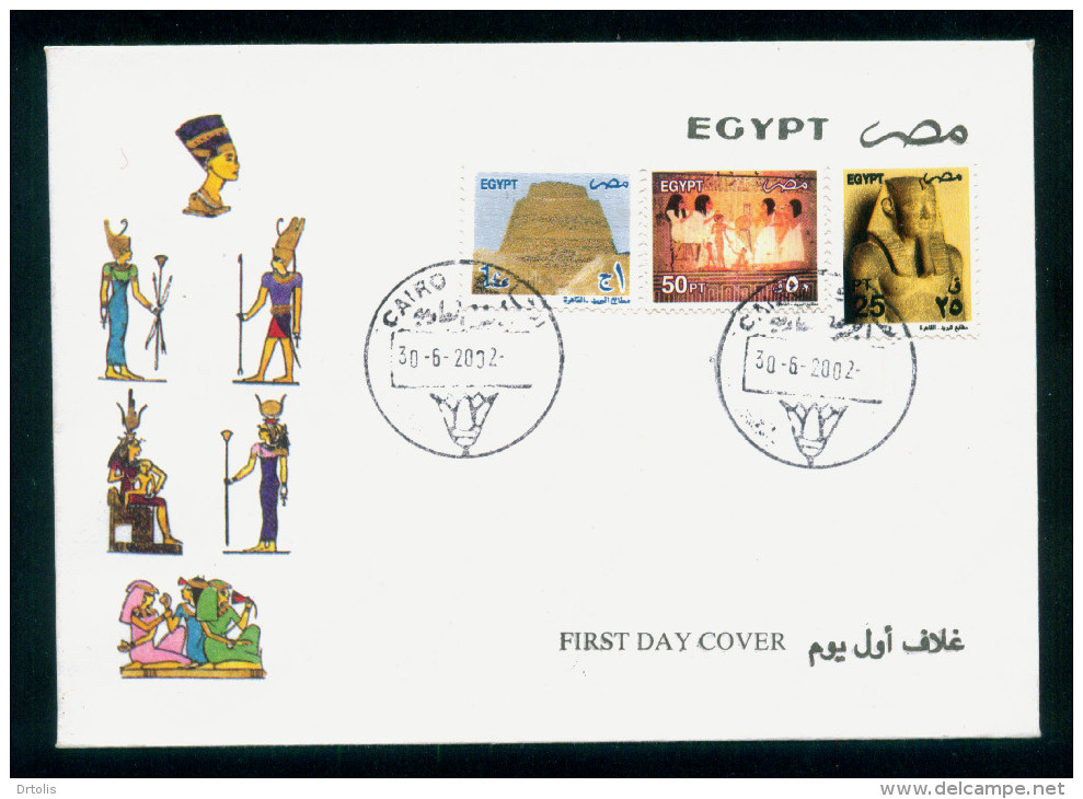 EGYPT / 2002 / THE REGULAR SET / 7 FDCS / 8 SCANS