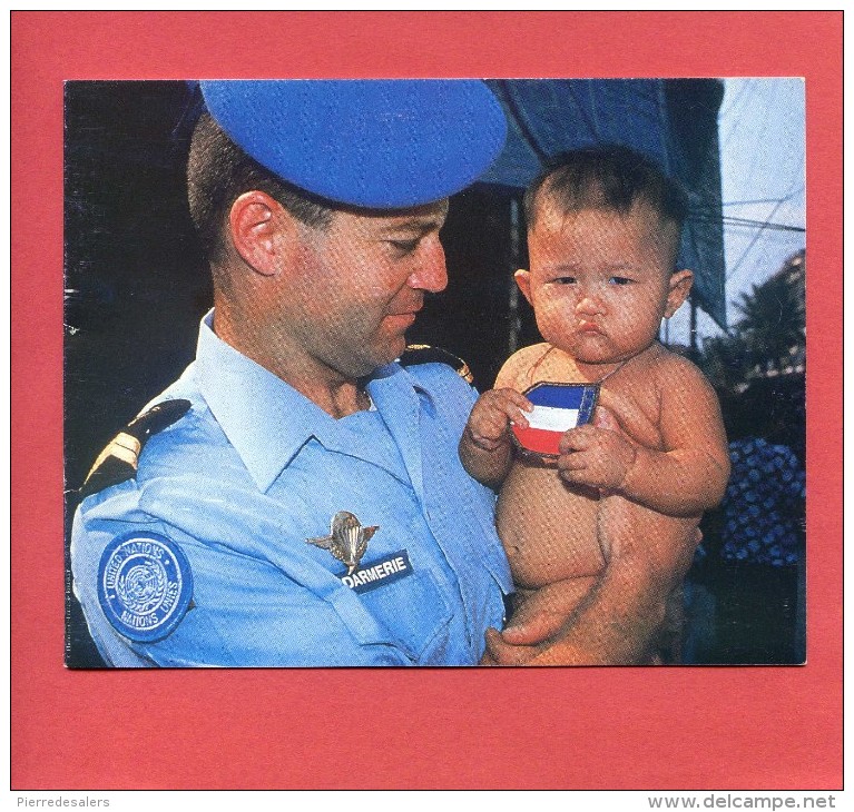 Militaria VP - Carte De Voeux Pierre JOXE Ministre De La Défense - Gendarme APRONUC Cambodge - United Nations - ONU - Documenten