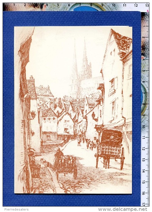 NC - Carte Pour Voeux - La Rue Du Bourg à CHARTRES - Cathédrale - Diligence - Eure Et Loir - Neujahr