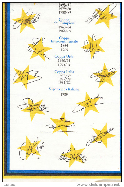 Souvenir Inter F.C. Con Autografi Calciatori Anni '80 - Auguri Di Buona Pasqua - Handtekening