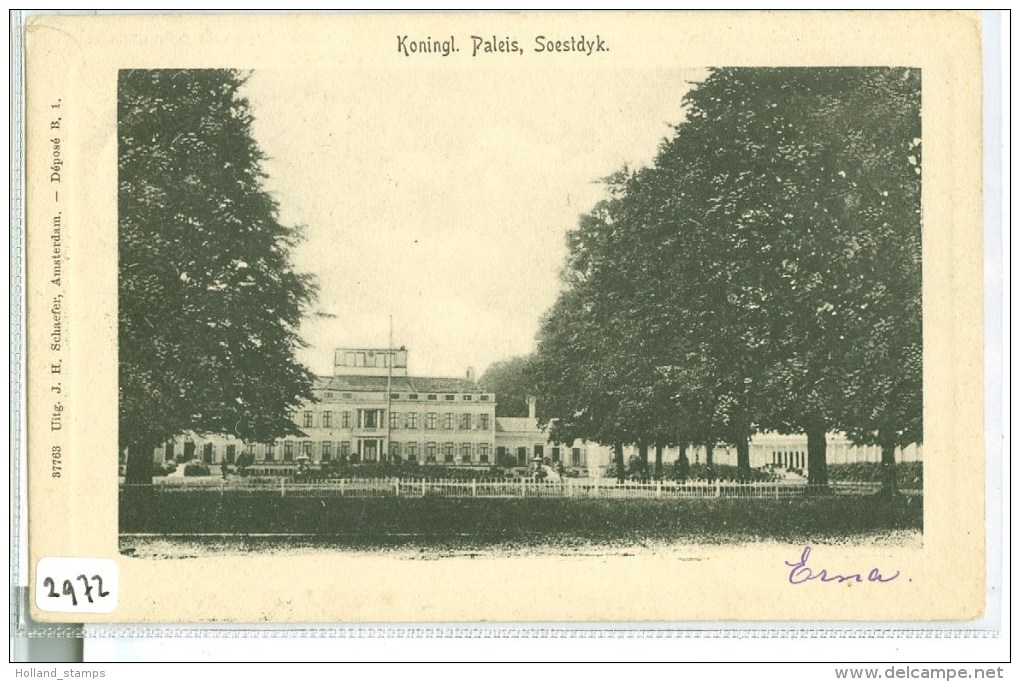 SOESTDIJK * KONINKLIJK PALEIS * ANSICHTKAART * CPA * GELOPEN In 1903 Naar DELFT * NVPH 51  (2972) - Soestdijk