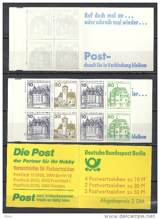 Deutschland Berlin Markenheftchen 1980 MH 11 G ** MNH (H-Blatt 19) Top Qualität Reklame: Furda - Post - Markenheftchen