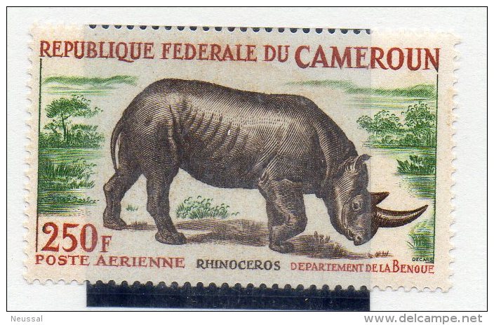 Sello Nº A-55 Cameroun - Rinocerontes