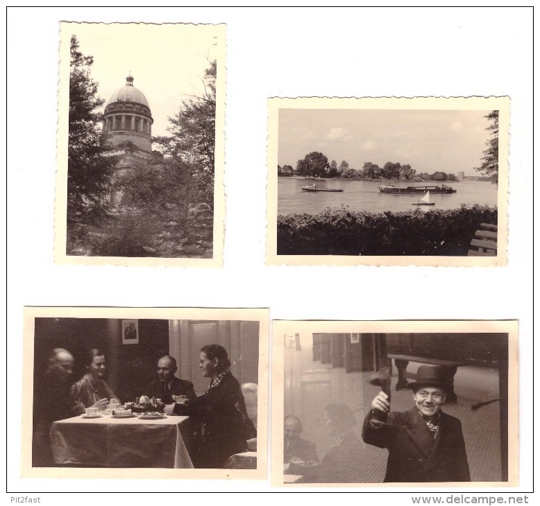 4 Fotos 1939/40 , Dessau A. Elbe , Bahnhof , Mausoleum !!! - Dessau