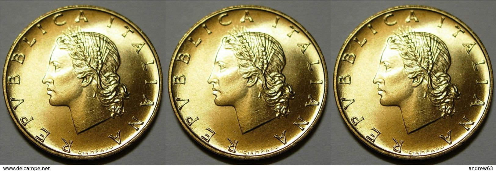 ITALIA - Lire 20 1977 - FDC/Unc Da Rotolino/from Roll 3 Monete/3 Coins - 20 Liras