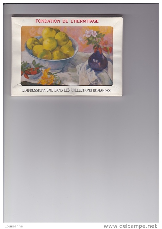 14 / 3 /131-  Pochette De 12   CPM  ( GRD MOD ) - FONDATION  DE  L´HERMITAGE " L´IMPRESSIONNISME - 5 - 99 Cartes