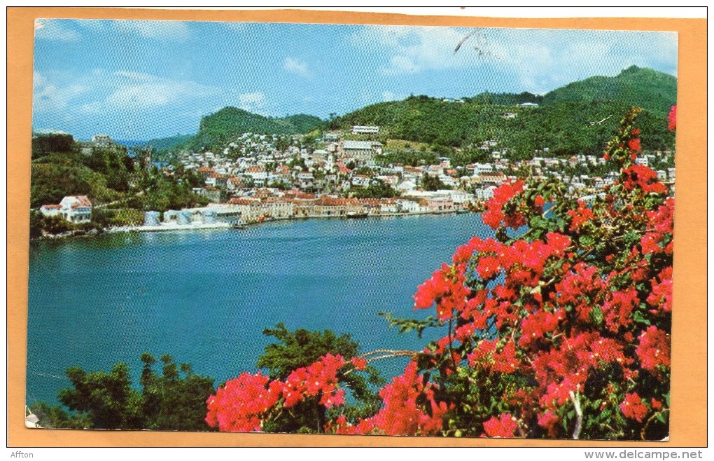 St Geroges Grenada Old Postcard Mailed  To USA - Grenada