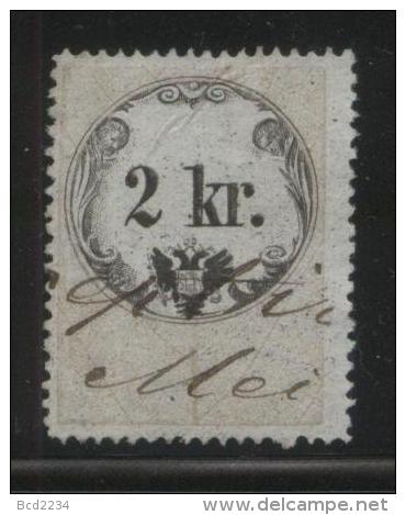 AUSTRIA 1860 REVENUE 2KR BLUISH PAPER  NO WMK PERF 15.00 X 13.25 BAREFOOT 059 - Steuermarken