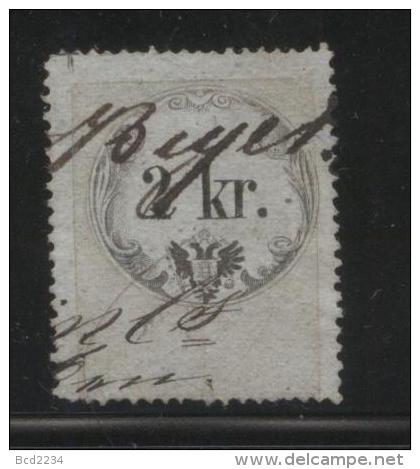 AUSTRIA 1860 REVENUE 2KR BLUISH PAPER  NO WMK PERF 15.00 X 13.75 BAREFOOT 059 - Fiscale Zegels