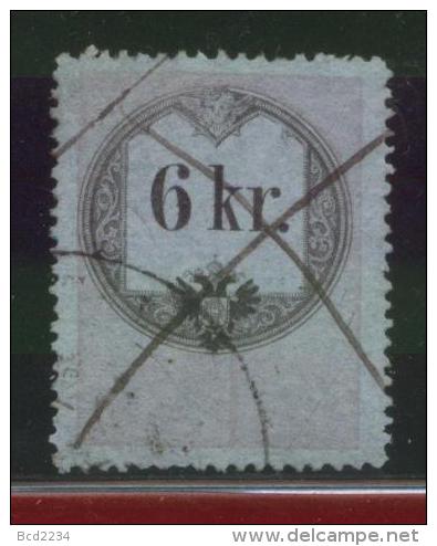 AUSTRIA 1860 REVENUE 6KR THICKER BLUE PAPER  NO WMK PERF 13.50 X 13.50 BAREFOOT 062 - Steuermarken