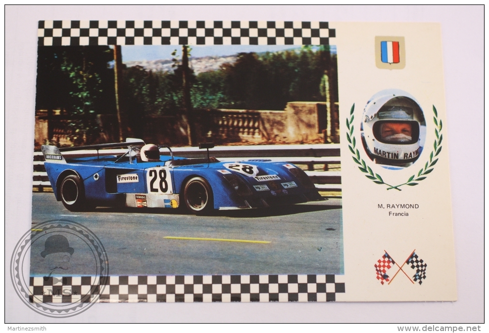 Motorsport Grand Prix Postcard - French Pilot M. Raymond - Car: Chevron B 21/23-27 FVC- Alan Smith 275 CV - Grand Prix / F1
