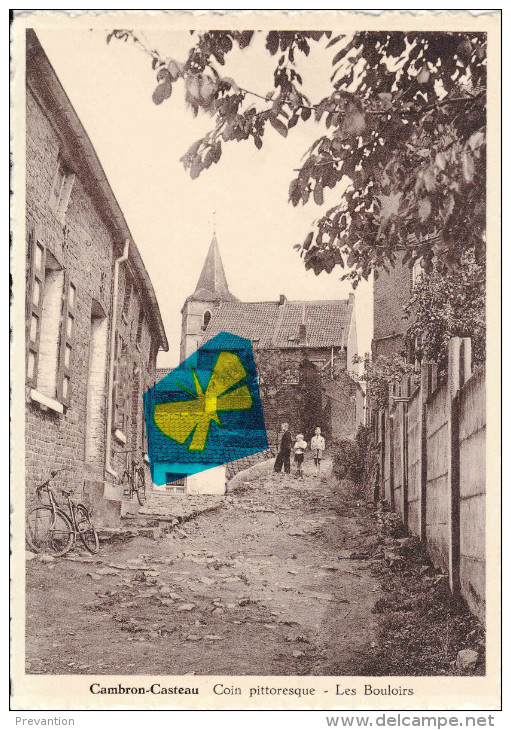 CAMBRON-CASTEAU - L'Eglise- Vue Du Choeur Restauré En 1903 + Les Bouloirs + Rue Principale - Brugelette