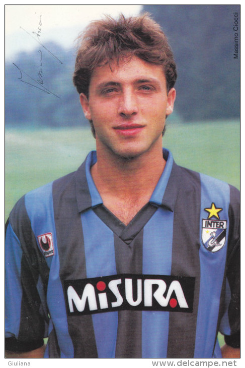 Cartolina Grande Formato "Massimo Ciocci " Inter F.C. Con Autografo - Handtekening