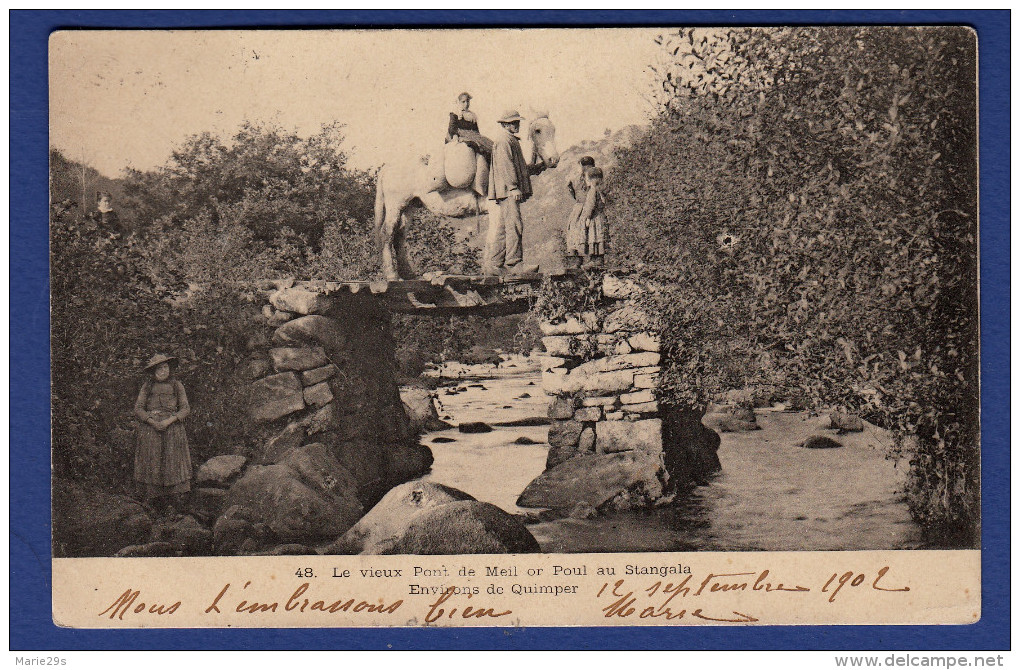 29 ERGUE-GABERIC Le Vieux Pont De Meil Or Poul Au Stangala - Animée - Ergué-Gabéric