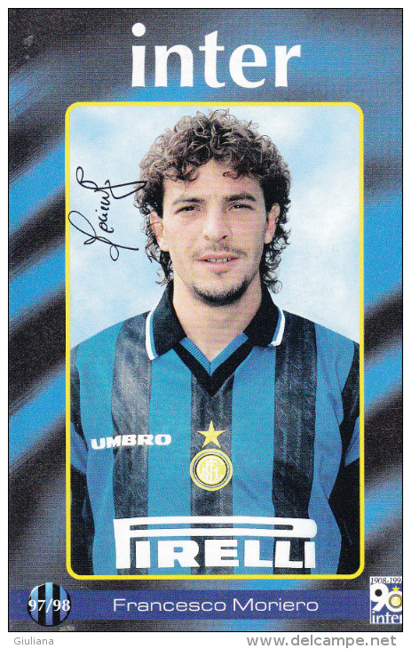 Cartolina Autografata "Francesco Moriero " Inter F.C. - Autógrafos
