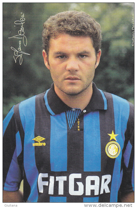 Cartolina Autografata "Stefano Desideri " Inter F.C. - Autógrafos
