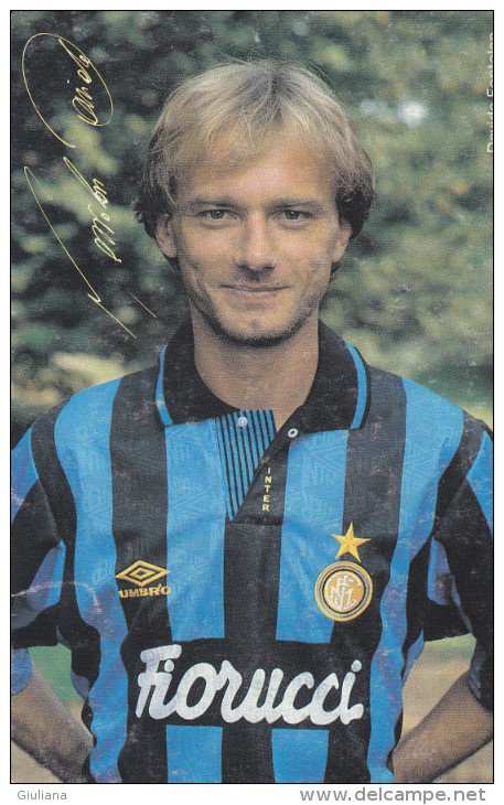 Cartolina Autografata "Davide Fontolan " Inter F.C. - Authographs