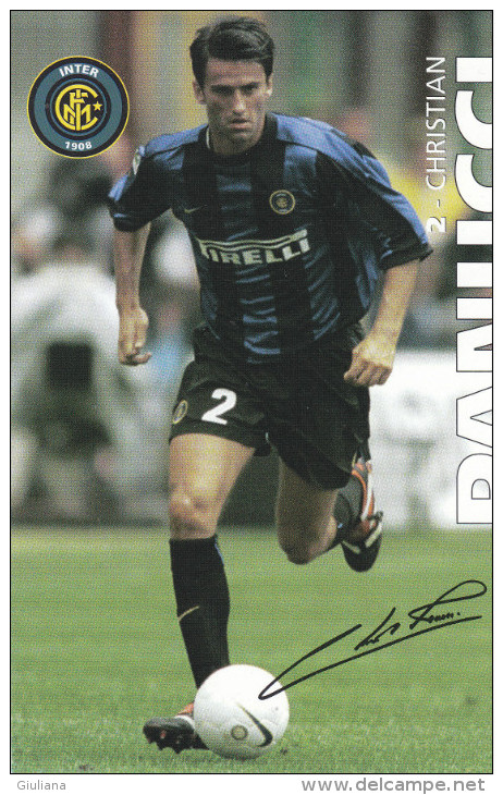 Cartolina Autografata "Christian Panucci " Inter F.C. - Autogramme