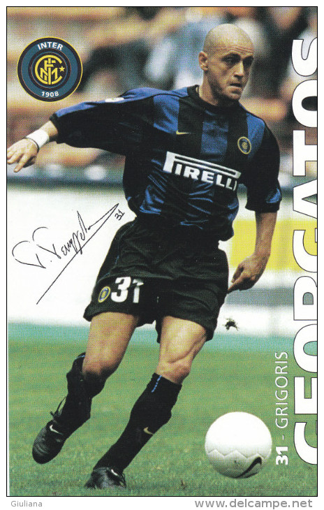 Cartolina Autografata "Grigoris Georgatos" Inter F.C. - Autogramme