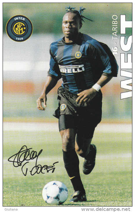 Cartolina Autografata "Taribo West"  Inter F.C. - Handtekening