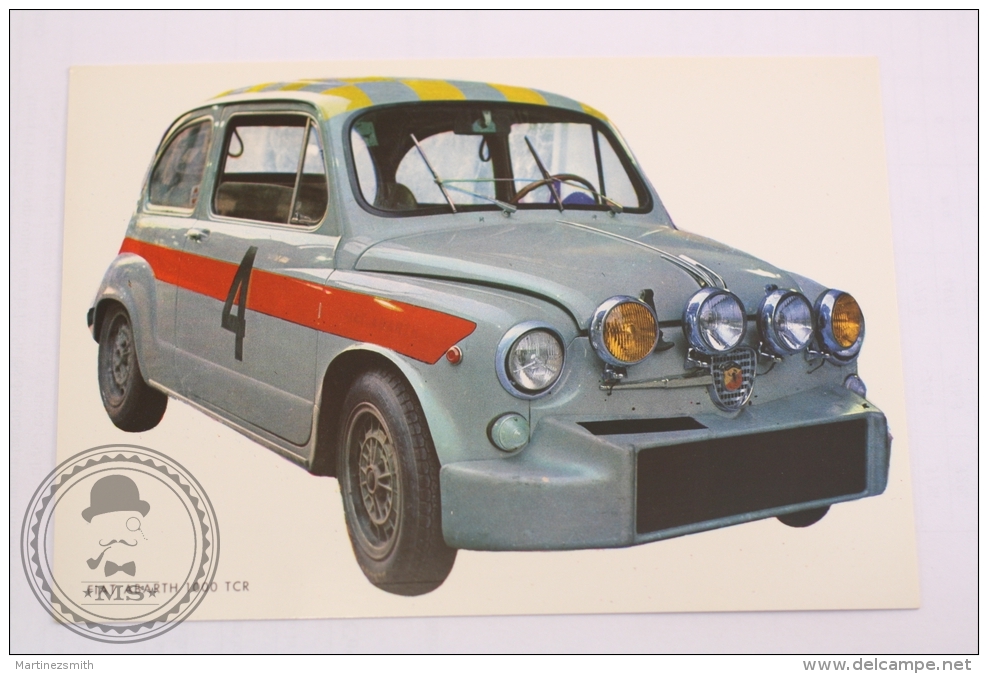 Motorsport Rally Postcard - Old Rally Car - Fiat Abarth 1000 TCR - Rallyes