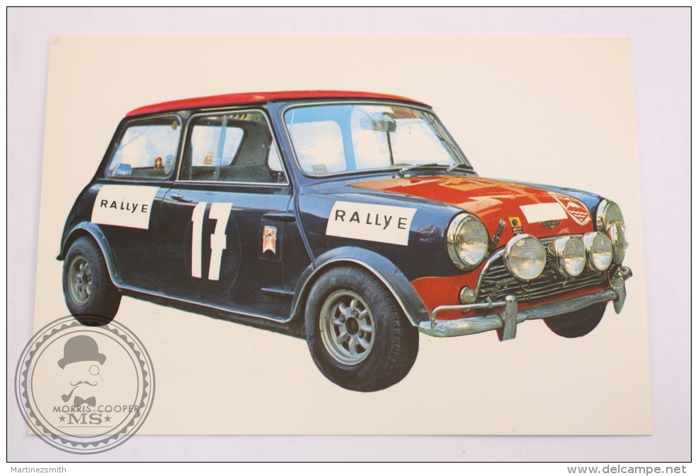 Motorsport Rally Postcard - Old Rally Car - Moris Cooper - Rallyes