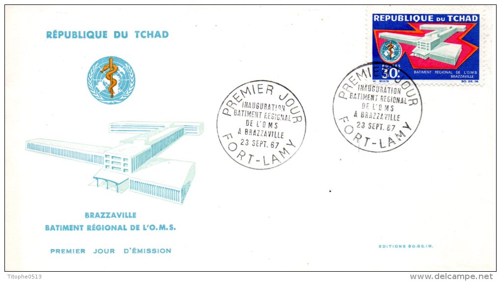TCHAD. N°141 De 1967 Sur Enveloppe 1er Jour (FDC). OMS. - OMS
