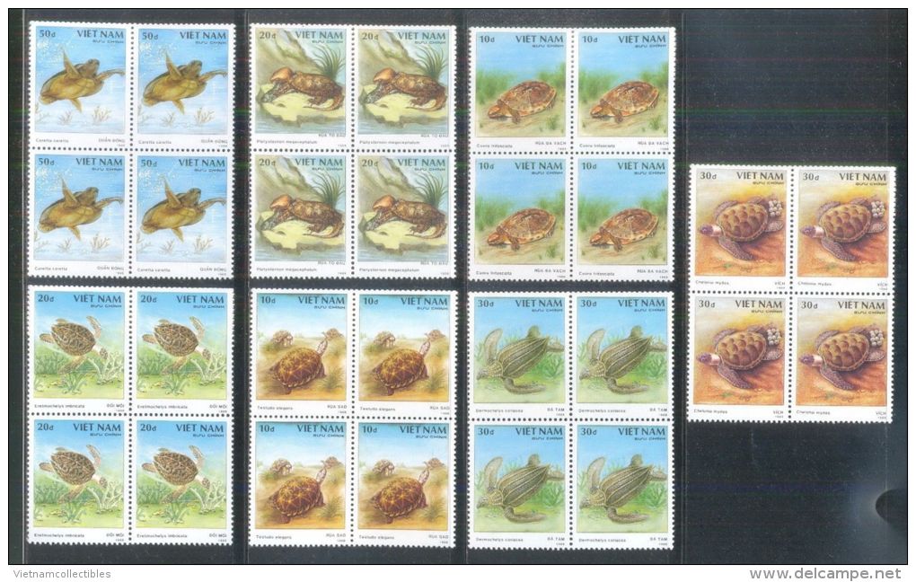 Blocks 4 Of Vietnam Viet Nam MNH Perf Stamps 1989 : World Philatelic Exhibition / Turtle (Ms567) - Vietnam