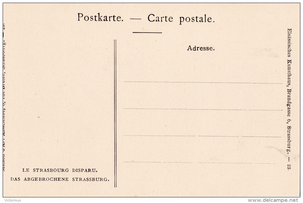 LE STRASBOURG DISPARU - LA PORTE DE L´HÖPITAL 1890 - Strasbourg