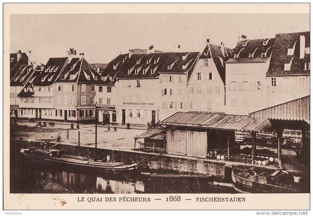 LE STRASBOURG DISPARU - LE QUAI DES PÊCHEURS 1868 - Strasbourg