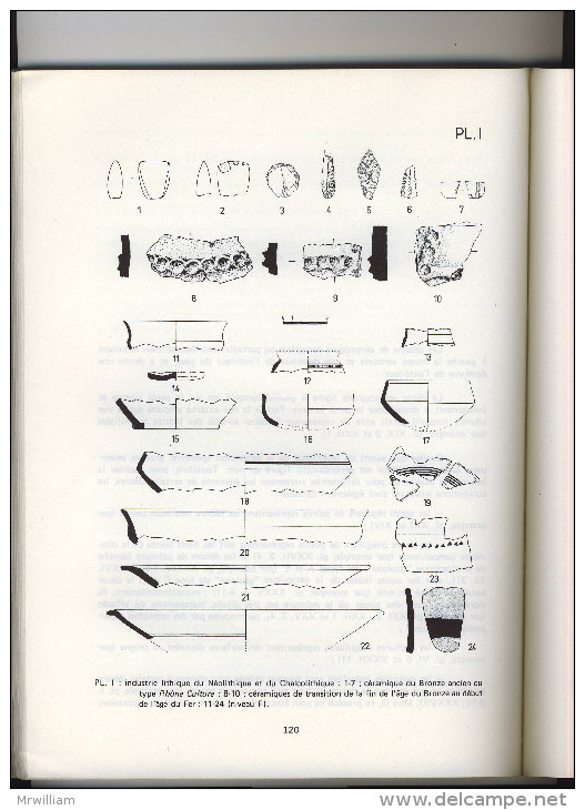 Les HABITATS PROTOHISTORIQUES Du PEGUE 26, C.LAGRAND Et J.P.THALMANN, Grenoble 1973 - Arqueología