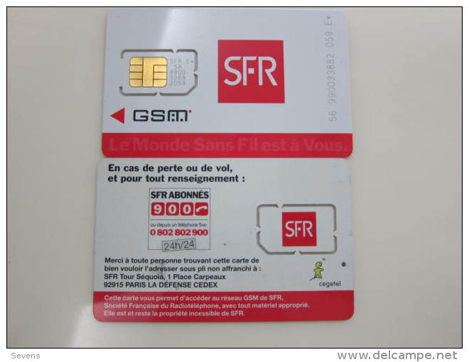 GSM SIM Card,SFR,fixed Chip - Other & Unclassified