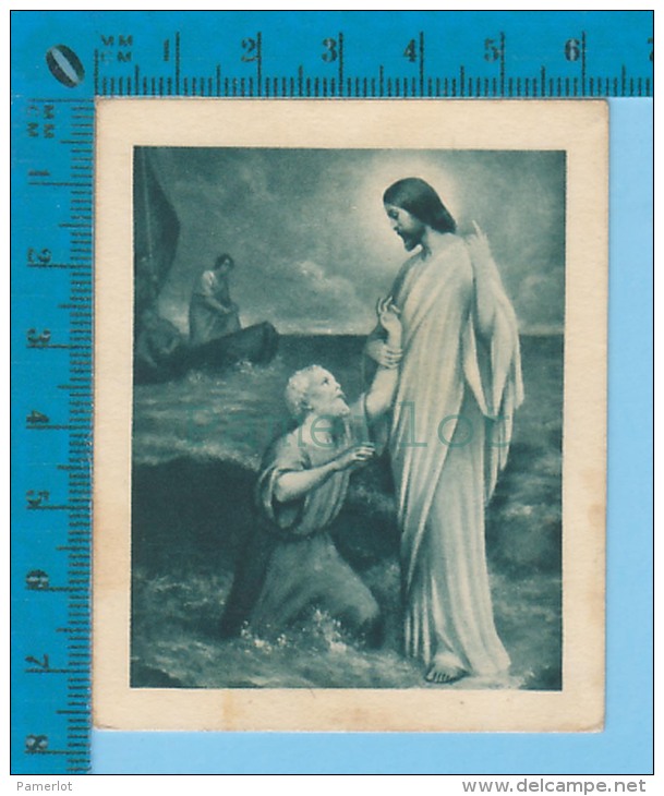 Paris B.L. ZF Serie 1 ( Jesus Marche Sur Les Eaux  + Recit  ) Holy Card Image Pieuse Santino 2 Scan - Images Religieuses