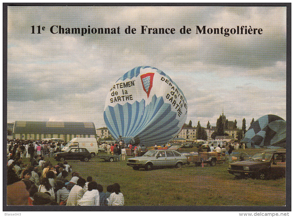 CPM 72 - LA FERTE BERNARD - Championnat De Montgolfière - Le Gonflage - Carte Signée - La Ferte Bernard