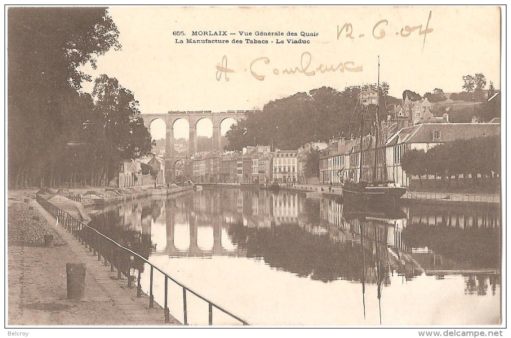 Dépt 29 - MORLAIX - Vue Générale Des Quais - La Manufacture Des Tabacs - Le Viaduc - Morlaix