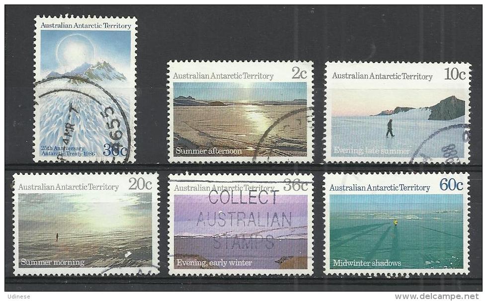 A.A.T. AUSTRALIAN ANTARCTIC TERRITORY 1986-1987 - LANDSCAPES - DEFINITIVES - CPL. SET - USED OBLITERE GESTEMPELT USADO - Used Stamps