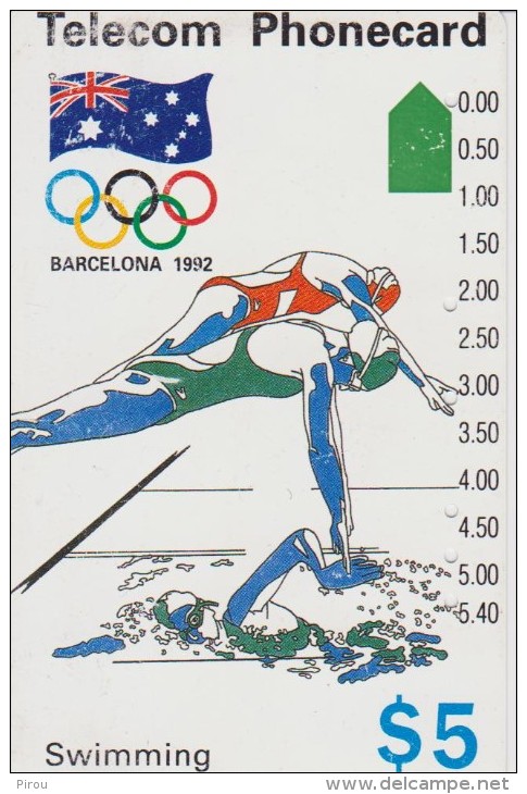 TELECARTE AUSTRALIE  : JEUX OLYMPIQUES DE BARCELONE 1992 (  NATATION  ) - Juegos Olímpicos