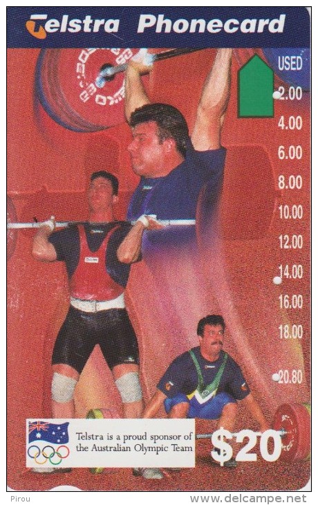 TELECARTE AUSTRALIE  : JEUX OLYMPIQUES DE BARCELONE 1992 (  HALTEROPHILIE  ) - Olympic Games