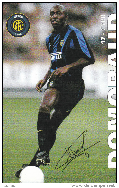 Cartolina Autografata "Cyril Domoraud" Inter F.C. - Autogramme