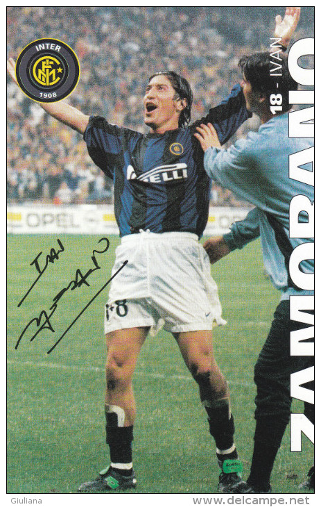 Cartolina Autografata "Ivan Zamorano" Inter F.C. - Authographs