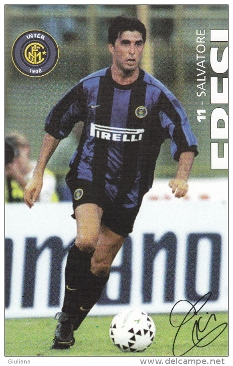 Cartolina Autografata "Salvatore Fresi " Inter F.C. - Autographes