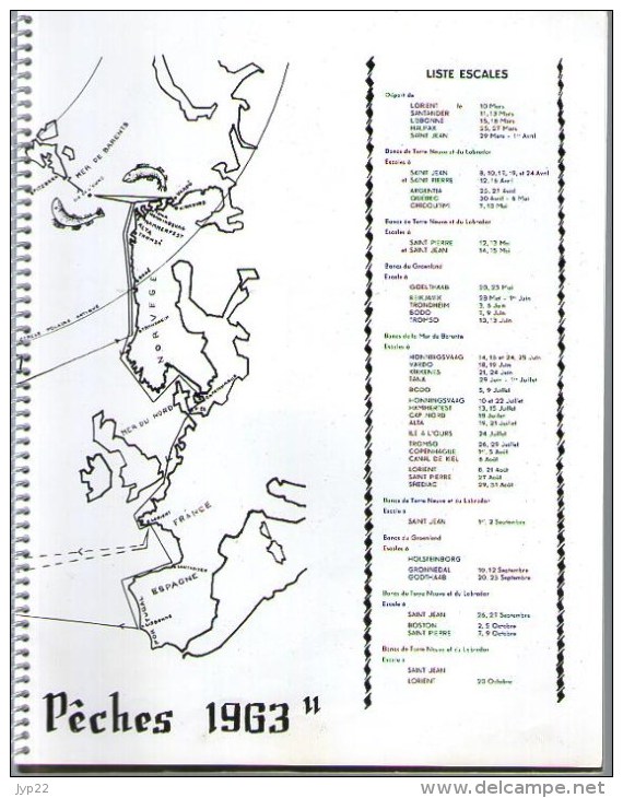 Livre souvenir Bateau Aviso Escorteur Commandant Bourdais Campagne des Pêches 1963 - marin Marine Nationale Royale