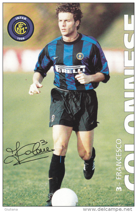 Cartolina Autografata "Francesco Colonnese " Inter F.C. - Autógrafos